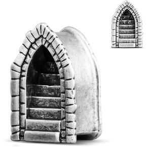 Erkuoo 2pcs 2g 0g 00g-1 "Gothic Gauge Fild Floud Turbine Ear Tunnels Heart of Jesus Plug Pluges Retro Errendy Body Jewelry for Men & Women
