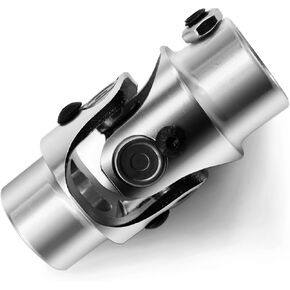 13/16"-36 Spline X3/4" Round Black Steering Universal Joint Single U Joint Shaft,Total Length: 83mm (3-1/4")