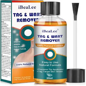 Skin Tag Remover at Home-12% Salicylic Acid–Fast-Acting,Precision Applicator for Plantar & Common Warts, 20ml |100% Natural Formula, Clinically Effective, Painless Treatment for All Skin Types-A1
