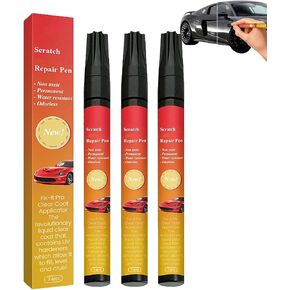 جميع السيارات Magic Pen - مجموعة قلم إصلاح Car Scratch ، إصلاح سريع للخدوش وأضرار الطلاء ، سهلة الاستخدام ، يناسب جميع ألوان السيارات (3pcs)