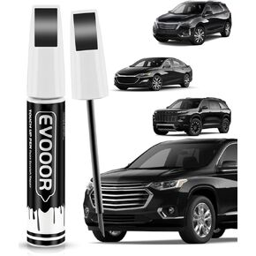 GBA/WA8555 Black Touch Up Paint متوافق مع Chevrolet/Chevy مطابقة بالضبط 2 في 1 لمس الطلاء للرقائق وإصلاح Nicks مع 2 مساء