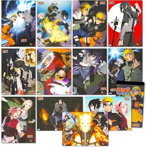 حزمة ديكور غرفة Naruto - 12 ملصقات أنيمي لجدران غرفة النوم مع ملصقات (زخارف الغرفة)