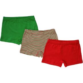 العضو فتيات عضويات القطن boyshort cartwheel الأقفص الداخلية GOTS معتمد الأطفال ملخصات صغيرة الحزمة من 3