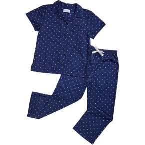PajamaGram Pajamas for Kids - Kids Short Sleeve Button Down Pajamas with Pants