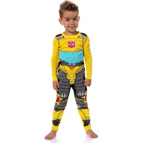 Intimo Transformers Pajama مجموعة Toddler Boy's 2 قطعة Bumblebee شخصية ضيقة ملاءمة طويلة الأكمام.