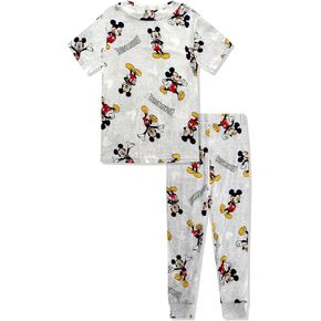 Disney 2 Piece Pajama Set - Mickey, Minnie, Pooh - Toddler Boys & Girls PJ Set, Short Sleeve Shirt & Pants - Official License