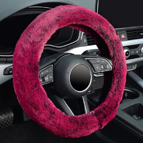 Kafeek Frost Fluffy Microfiber Plush Wheel Wover for Winter Warm ، Universal 15 Bud Soft Dozzy Teadering Cover ، Cool Black