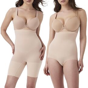 SPANXsculpt Seamless Higher Power Short & Higher Power Panties - Lightweight, All-Day Comfort - Core Control Shapewear - High-Waisted Underwear - Soft Nude - XL