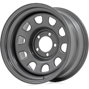 Rough Country Gray Steel 16x8 | 6x5.5 | -12mm-RC51-6883G Wheel with Painted (16 x 8. inches /6 x 5 inches, -12 mm Offset)