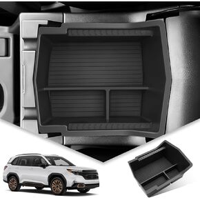 BIBIBO for 2025 Subaru Forester Center Console Organizer 2025 Subaru Forester Console Armrest Tray+Cup Holder +Wireless Charging Mat 2025 Forester Insert Organizer 2025 Subaru Forester Accessories