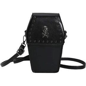 Goth Purse Coffin Halloween Purses Clutch Shoulder Bag Small Crossbody Bag Spooky Horror Cute Wallet