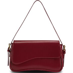 حقيبة كتف Y2K للنساء - حقيبة يد قابض من جلد PU مع 2 أحزمة قابلة للإزالة - Crossbody