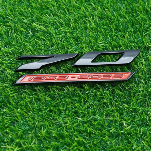 Front Door Badge 3D Nameplate Emblem Replacement for 2020-2024 70th Anniversary Edition 1Pc (Chrome Black) in Kuwait