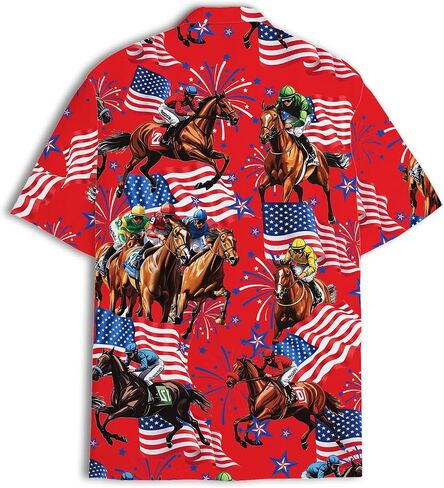 Funny Festival Pattern Hawaiian Shirt for Men Coloful Mens Hawaiian Shirts Short Sleeve Button Down Shirt Men in Kuwait