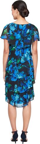 S.L. Fashions Women's Floral Tiered Spring/Summer Wedding Guest, Cocktail Dress, Special Occasion (Plus Size) in Kuwait