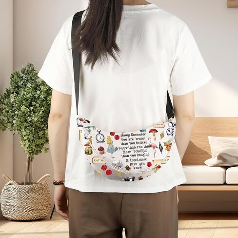 LEVLO Fairy Tale Crossbody Bag Fairy Tale Fans Gift You Are Braver Than You Believe Princess Shoulder Bag Cartoon Movie Merch in Saudi Arabia