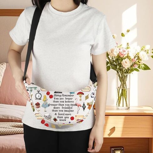 LEVLO Fairy Tale Crossbody Bag Fairy Tale Fans Gift You Are Braver Than You Believe Princess Shoulder Bag Cartoon Movie Merch in Saudi Arabia