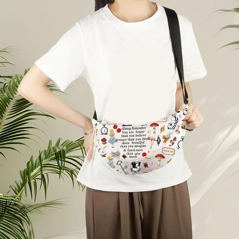 LEVLO Fairy Tale Crossbody Bag Fairy Tale Fans Gift You Are Braver Than You Believe Princess Shoulder Bag Cartoon Movie Merch in Saudi Arabia
