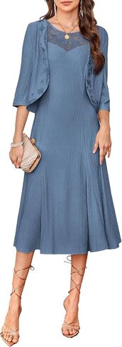 غريس كارين 2025 أم اللباس العروس مع سترة نساء مسدود الدانتيل 2 قطعة الزفاف ضيوف in Kuwait