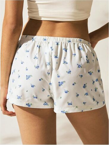 SOLY HUX Women's Striped Print Drawstring Waist Shorts Wide Leg Summer Beach Mini Shorts in Kuwait