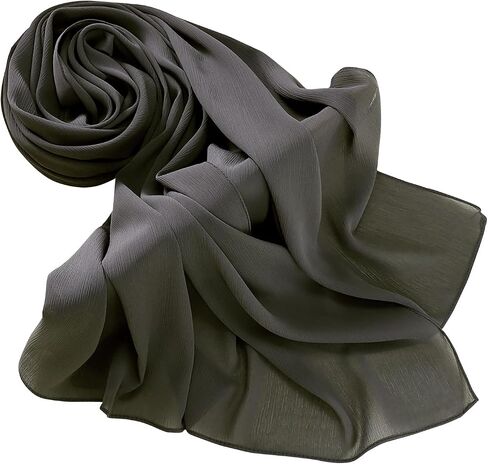 Premium Long Crinkle Chiffon Hijab Scarf for Women, Very Soft Muslim Head Scarfs in Kuwait