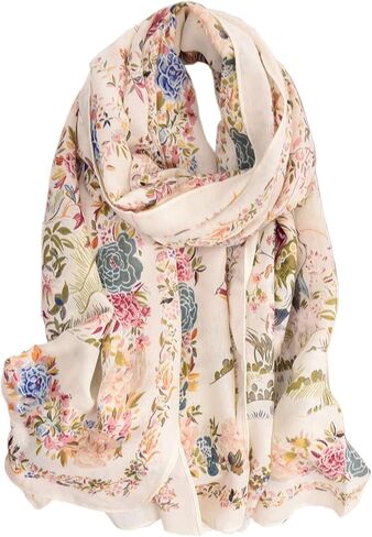 Women'S Geometric Animal Printed Scarf With Cotton And Linen Texture Shawl in Saudi Arabia