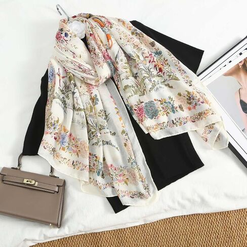 Women'S Geometric Animal Printed Scarf With Cotton And Linen Texture Shawl in Saudi Arabia