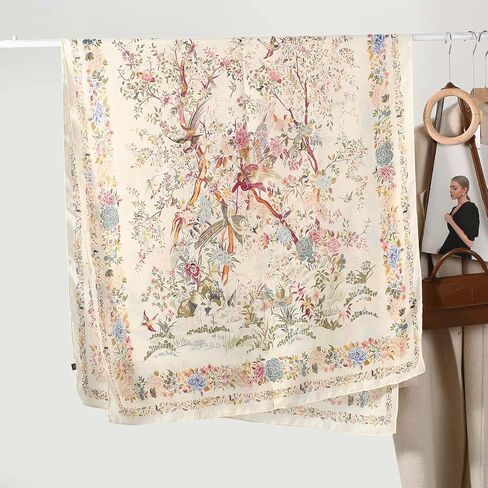 Women'S Geometric Animal Printed Scarf With Cotton And Linen Texture Shawl in Saudi Arabia