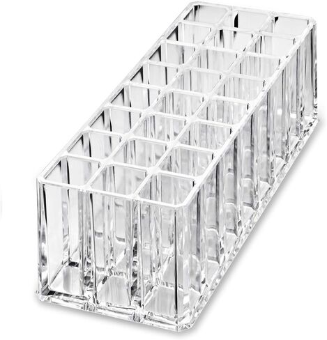BY ALEGORY Acrylic Rollerball Perfume Organizer Beauty Scent Holder 24 Space Organization Refillable Container Tall Scented Oil Storage Display Case in Saudi Arabia