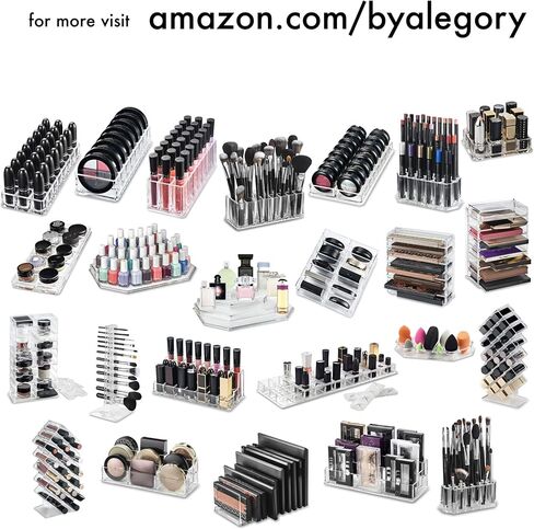 BY ALEGORY Acrylic Rollerball Perfume Organizer Beauty Scent Holder 24 Space Organization Refillable Container Tall Scented Oil Storage Display Case in Saudi Arabia
