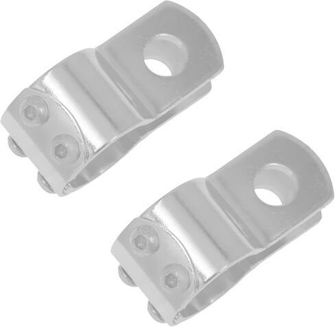 Highway Footpegs Clamps 1.25 inch Crash Bar Footpeg Bracket Universal Engine Guard Foot Pegs Mount Fit for Harley Indian and Orther Brands Chrome in Kuwait