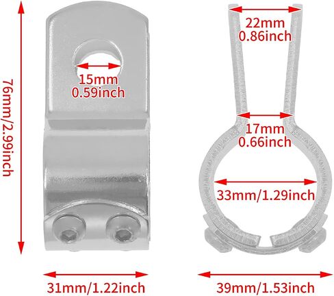 Highway Footpegs Clamps 1.25 inch Crash Bar Footpeg Bracket Universal Engine Guard Foot Pegs Mount Fit for Harley Indian and Orther Brands Chrome in Kuwait