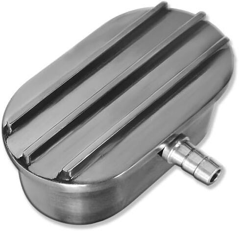 Polished Aluminum Finned Oval PCV Breather Combo Valve Cover Kit with Rubber Grommets in Saudi Arabia