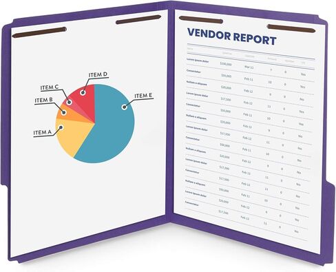 50 مجلد ملفات تثبيت - 1/3 علامة تبويب معززة - شوكتان متينتان مصممتان لتنظيم الملفات الطبية القياسية وملفات عملاء القانون وتقارير المكتب - حجم الحروف، 50 حزمة (أزرق) in Saudi Arabia