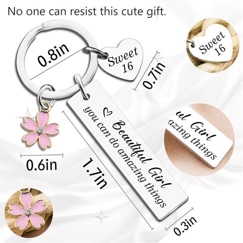 Ikacvb Sweet 16 Gifts For Girls Daughter Sister 16th Birthday Gifts For Girls Inspirational Sweet 16 Party Decorations in Kuwait