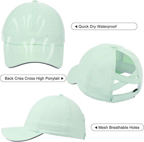 Little Girls Criss Cross Ponytail Hat Toddler Reflective Baseball Cap Kids Quick Dry Summer Sports Hats Age 3-8 in Saudi Arabia