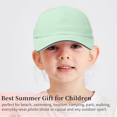 Little Girls Criss Cross Ponytail Hat Toddler Reflective Baseball Cap Kids Quick Dry Summer Sports Hats Age 3-8 in Saudi Arabia