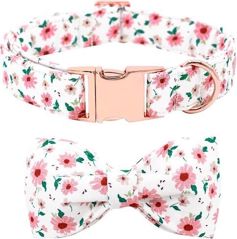 Dog Collar-Shark Print Adjustable Cute Pet Collar Soft Blue Dog Collars with Bow Tie Durable Cotton Metal Buckle Puppy Collar Gift for X-Small Dogs in Saudi Arabia