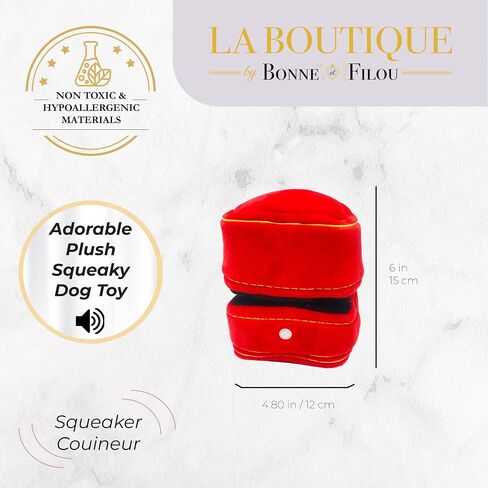 Bonne et Filou - Red High Heel Plush Dog Toy, Durable and Soft Dog Chew Toy, Perfect for Small, Medium or Large Breeds and a Great Dog Plush Toys for Aggressive Chewers (Large) in Saudi Arabia