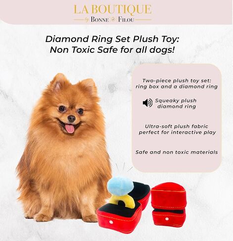 Bonne et Filou - Red High Heel Plush Dog Toy, Durable and Soft Dog Chew Toy, Perfect for Small, Medium or Large Breeds and a Great Dog Plush Toys for Aggressive Chewers (Large) in Saudi Arabia