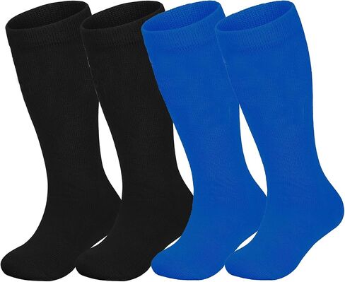 LPMOERA 4 أزواج صغار كرة القدم جوارب الفتيات الفتيان البيسبول الجوارب كرة القدم الجوارب الرياضية عالية الركبة in Kuwait