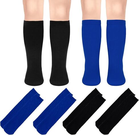 LPMOERA 4 أزواج صغار كرة القدم جوارب الفتيات الفتيان البيسبول الجوارب كرة القدم الجوارب الرياضية عالية الركبة in Kuwait