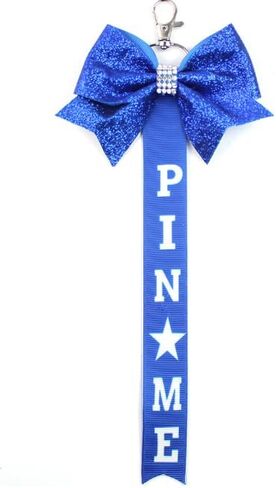 Pin Me Cheer Bows Bows Ribbon Keychain لمشجعين هدية التشجيع للطفل الفتاة. in Kuwait