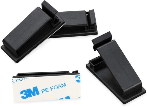 Self Adhesive Cable Management Clips, Cable Organizers Wire Clips Cord Holder for TV PC Laptop Ethernet Cable Desktop Home Office Indoor/Outdoor [ 50 pack ] in Kuwait