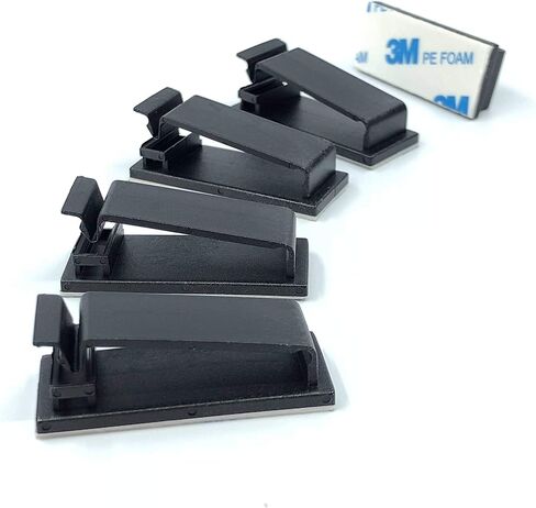 Self Adhesive Cable Management Clips, Cable Organizers Wire Clips Cord Holder for TV PC Laptop Ethernet Cable Desktop Home Office Indoor/Outdoor [ 50 pack ] in Kuwait