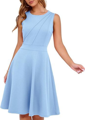 Fit and Flare Cocktail Dress for Women Wedding Guest Business Work Semi Formal A Line Dresses 2025 in Kuwait