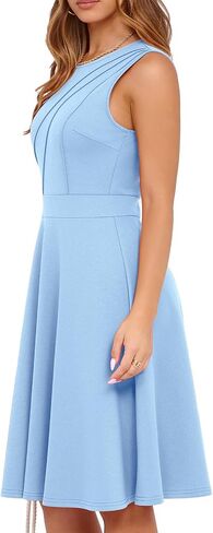 Fit and Flare Cocktail Dress for Women Wedding Guest Business Work Semi Formal A Line Dresses 2025 in Kuwait