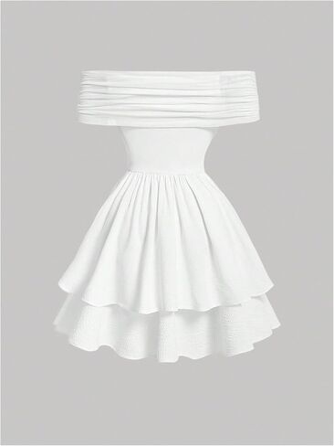 SOLY HUX Women's Off The Shoulder Ruffle Cocktail Dress 2025 Summer Wrap Dress Wedding Guest Graduation Prom Dresses in Saudi Arabia