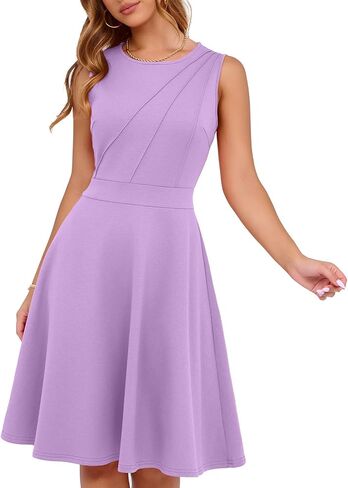 Fit and Flare Cocktail Dress for Women Wedding Guest Business Work Semi Formal A Line Dresses 2025 in Kuwait