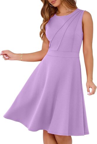 Fit and Flare Cocktail Dress for Women Wedding Guest Business Work Semi Formal A Line Dresses 2025 in Kuwait